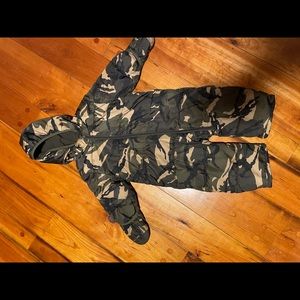 18-24 month one piece snow suit. Enclosed hands.